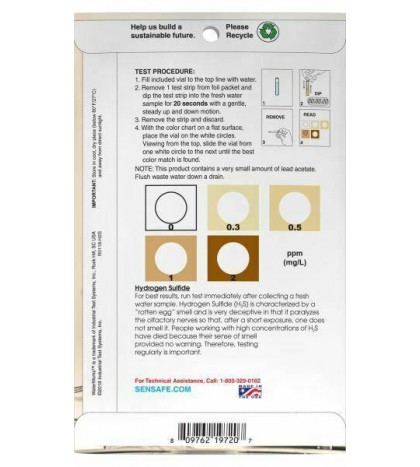 WaterWorks Hydrogen Sulfide Water 30 Foil Packed Tests - INCL. 12 PK