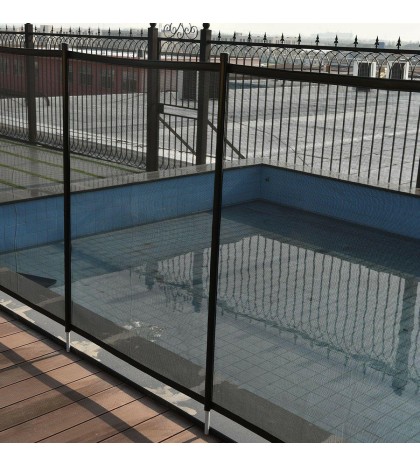 4x12' In-ground Swimming Pool Safety Fence Durable Aluminum Frame Climb Proof US