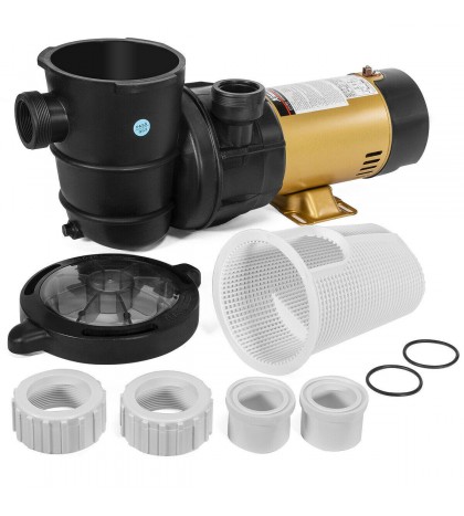 1.5HP Swimming Pool Pump Super Flow Efficient Large Strainer Basket 2-Speed UL