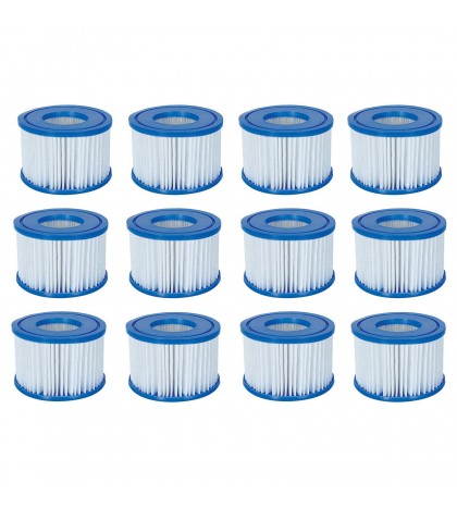 Bestway Spa Filter Pump Replacement Cartridge Type VI (12 Pack) (Coleman)