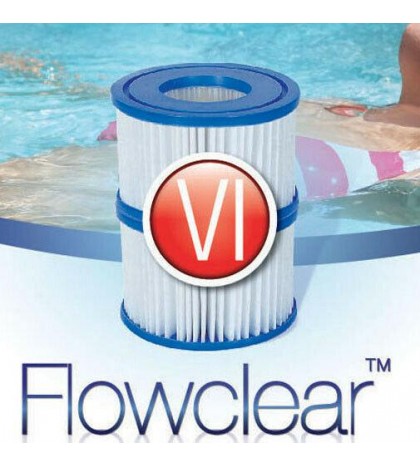 Bestway Spa Filter Pump Replacement Cartridge Type VI (12 Pack) (Coleman)