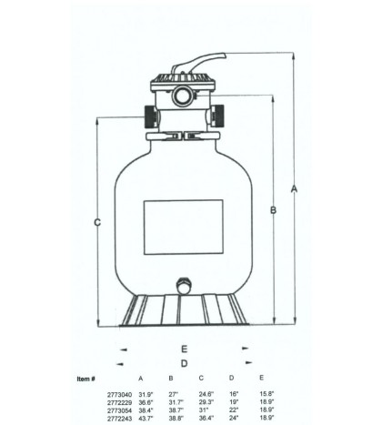 Rx Clear Swimming Pool Above Ground & In-Ground Sand Filter w/ 6-Way Valve