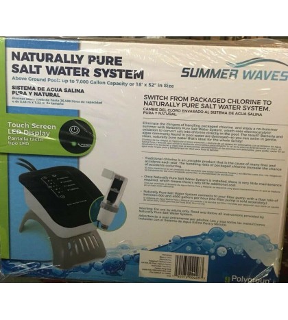 Summer Waves Naturally Pure Salt Water System For Above Ground Pools