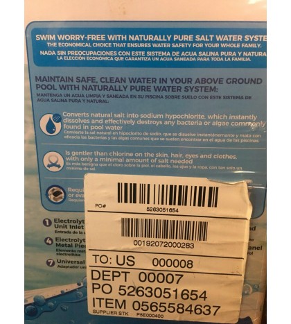Summer Waves Naturally Pure Salt Water System For Above Ground Pools