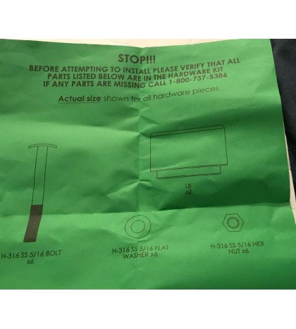 3 Tread 316 Stainless Steel Ladder, Bolt Kit, Treads, Ladder Bumpers BOL-3T