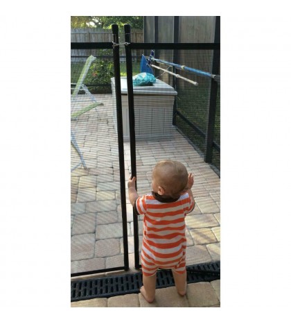 4 Ft. X 12 Ft. Brown Removable Child Barrier Pool Safety Mesh Fence