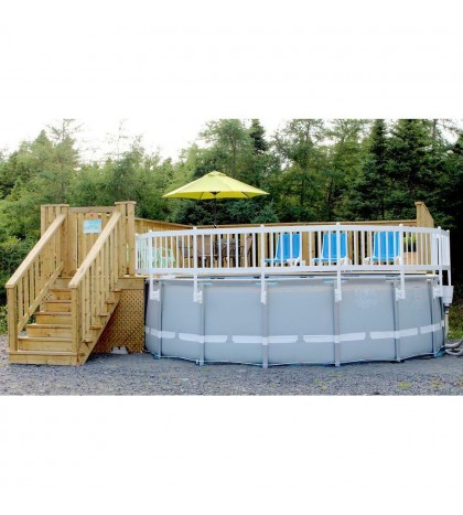 Above-Ground Pool Fence Kit (3 Sections) In Taupe