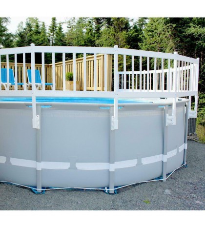 Above-Ground Pool Fence Kit (3 Sections) In Taupe