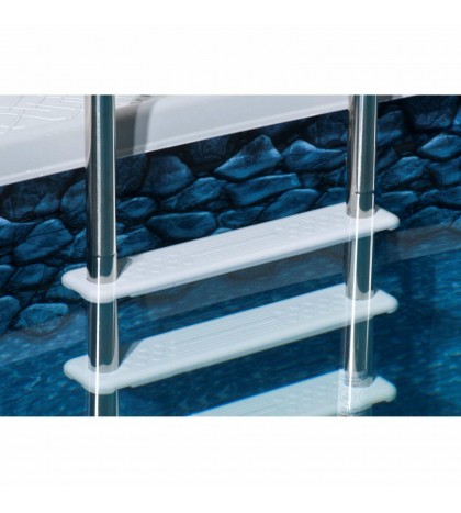 Blue Wave NE1147 Stainless Steel Reverse Bend In-Pool Ladder For Above Ground