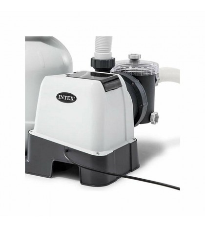 Intex 2100 GPH Above Ground Pool Sand Filter Pump w/ Automatic Pool Vacuum