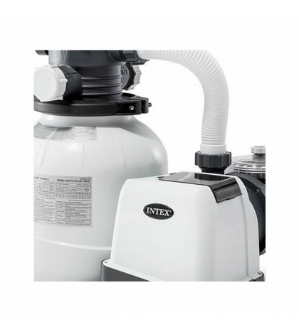 Intex 2100 GPH Above Ground Pool Sand Filter Pump w/ Automatic Pool Vacuum