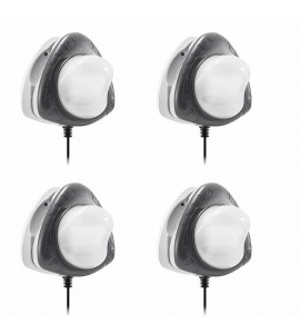 Intex Above Ground Underwater LED Magnetic Swimming Pool Wall Light (4 Pack)
