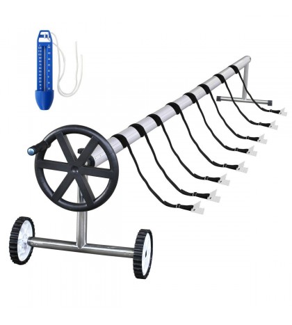 Stainless Steel Solar Cover Reel For Swimming Pools Up To 21 Feet Wide Inground