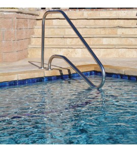Inter-Fab D5D049 5 Bend Deck Mounted Swimming Pool Stair Rail