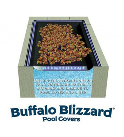 Buffalo Blizzard 25' x 50' Rectangle Swimming Pool Leaf Net Winter Cover