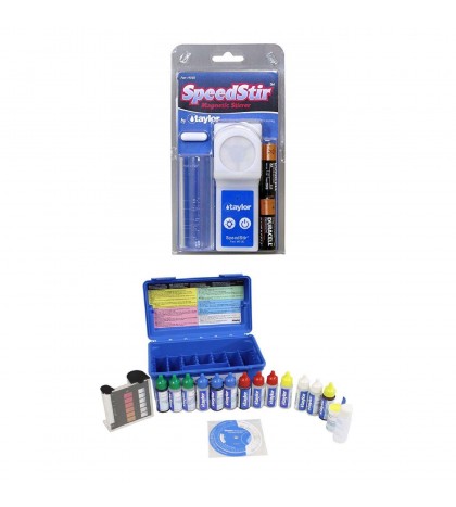 Taylor Magnetic Stirrer Pack w/ Complete FAS-DPD Pool Test Kit