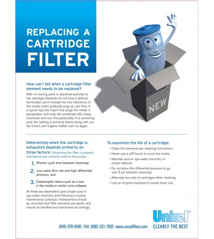 4x Unicel Clean & Clear Plus Replacement Cartridge Filter C7471 PCC105