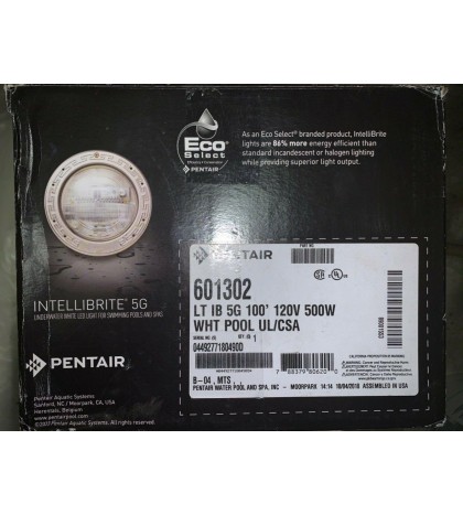 Pentair 601302 Intellibrite White Underwater Led Pool Light with 100' Cord