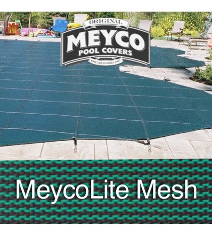 Meyco 20 x 42 Rectangle MeycoLite Mesh Green Safety Pool Cover