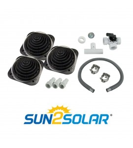 3 PACK Sun2Solar Deluxe Above Ground Swimming Pool Solar Heater w/ Bypass Valve