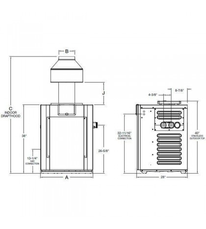 Raypak 009192 Millivolt Natural  200K BTU Swimming Pool Heater