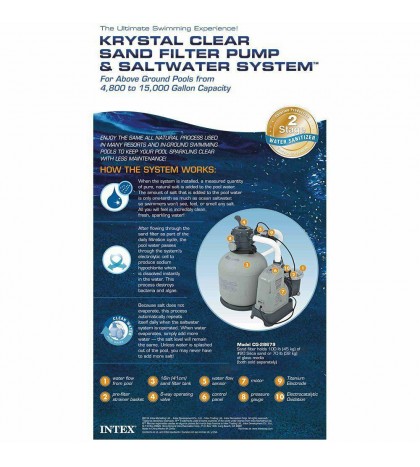 Intex 28679EG Saltwater and Sand Filter Pump Pool