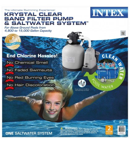 Intex 28679EG Saltwater and Sand Filter Pump Pool