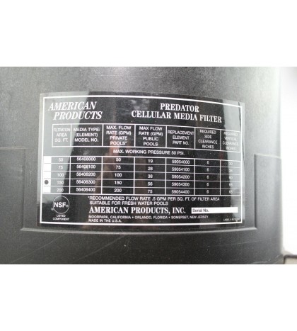 American Products Predator Cellular Media Filter 56408300 150 sq ft Filter Pool