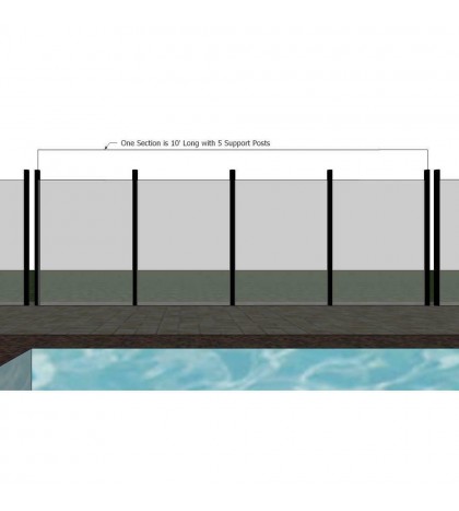 5 Ft. X 10 Ft. Green Removable Child Barrier Pool Safety Mesh Fence