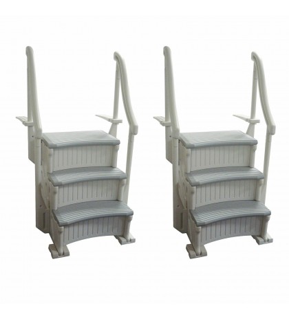 Confer CCXIG Gray Inground Swimming Pool Grand Entry Steps Stairs (2 Pack)