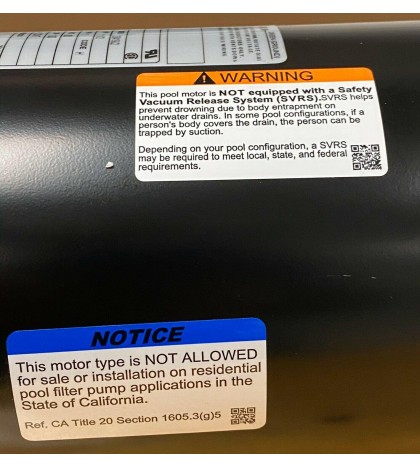 Hayward Super Pump 1 1/2 HP Swimming Pool Spa Pump Replacement Motor -  UST1152.