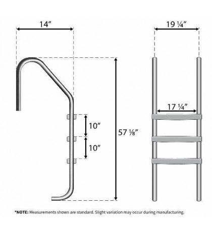 Above Ground In-Pool Three-Step Ladder For Fanta-Sea Swimming Pools