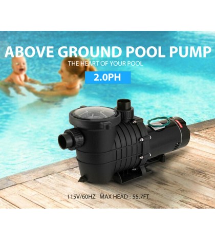 VIVOHOME 1.0 HP-2.0 HP Swimming Pool Water Pump In/Above Ground Motor Strainer