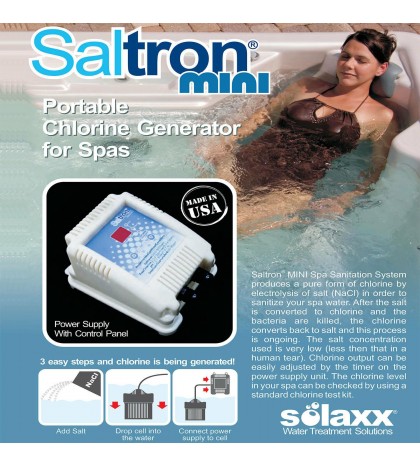 Solaxx CLG02A Saltron Mini Drop-in Salt Chlorine Generator for Swim Spas and Spa