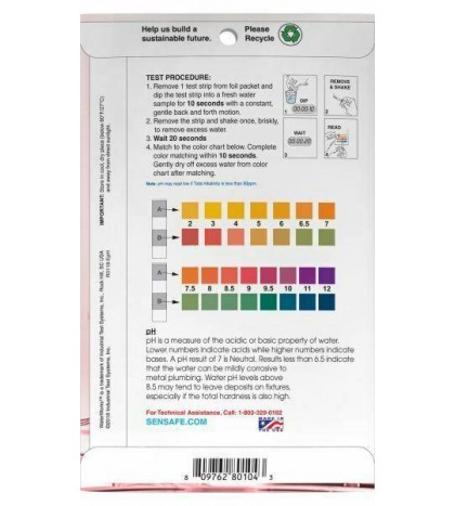INDUSTRIAL TEST SYSTEMS Test Strips,pH,2-12,PK30, 480104