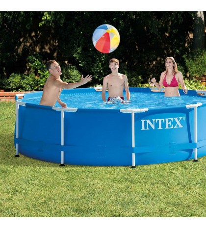 Juego de piscina Intex marco de metal, 10 pies x 30 pulgadas