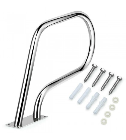 Swimming Pool Hand Rail Premium Stainless Steel Rust-Resistant with Base Plate