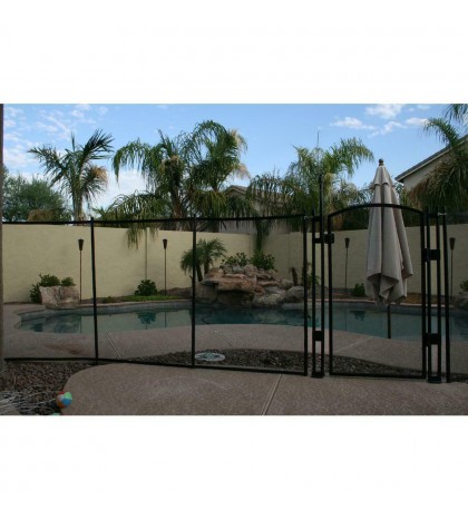 4 Ft. X 12 Ft. Black Removable Child Barrier Pool Safety Mesh Fence