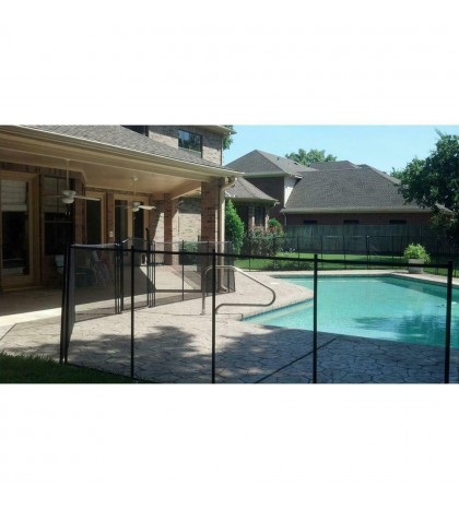 4 Ft. X 12 Ft. Black Removable Child Barrier Pool Safety Mesh Fence