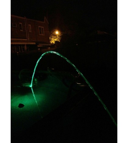 Water Jet Laminar Color LED Light stays inside a stream of water pool pond