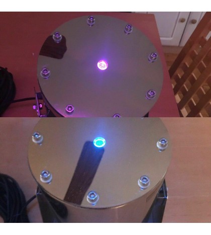 Water Jet Laminar Color LED Light stays inside a stream of water pool pond