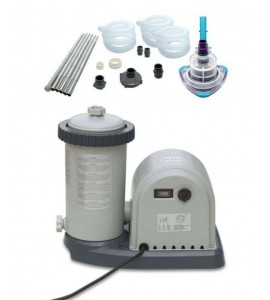 Intex 1500 GPH Easy Set Swimming Pool Filter Pump w/ GFCI & V-Trap Vac Vacuum