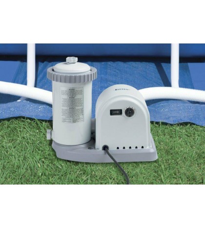 Intex 1500 GPH Easy Set Swimming Pool Filter Pump w/ GFCI & V-Trap Vac Vacuum