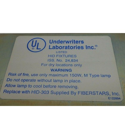 Fiberstars Metal-Halide 301 Silver System Fiber Optic Illuminator Lighting 180ft