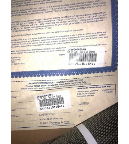 COVERSTAR Inground Swimming Pool Cover Kit,  15 X 34 Oval