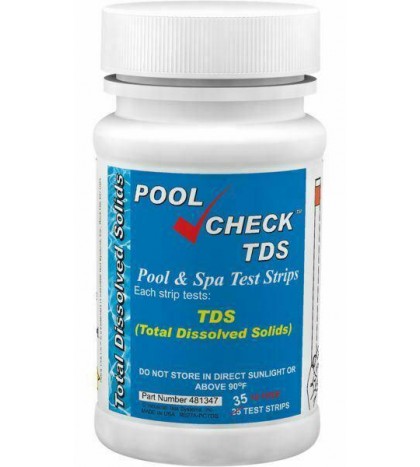 Pool Check TDS Test Strips Bottle of 50 Tests - INCL. 12 PK