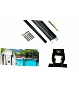 Pool Fence DIY by Life Saver Pool Fence, 48-Foot Black Barrier Fence, Self