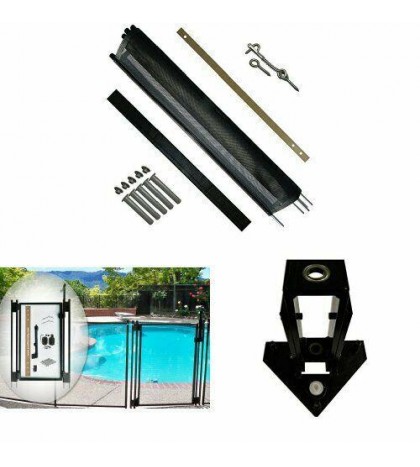 Pool Fence DIY by Life Saver Pool Fence, 48-Foot Black Barrier Fence, Self