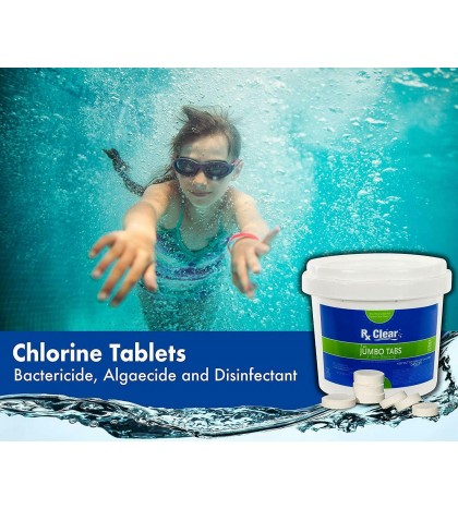 Rx Clear Swimming Pool 3 in. Dissolving Stabilized Chlorine Tablets 50 lbs.