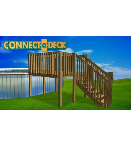 8'x8' DIY Deck , Fence, Ladder & Enclosure Gate Kit, SWIMMING POOL ENTRY SYSTEM